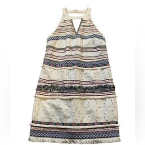 Nicole Miller Artelier La Plage Mini Dress Mixed Media Feminine Size 2